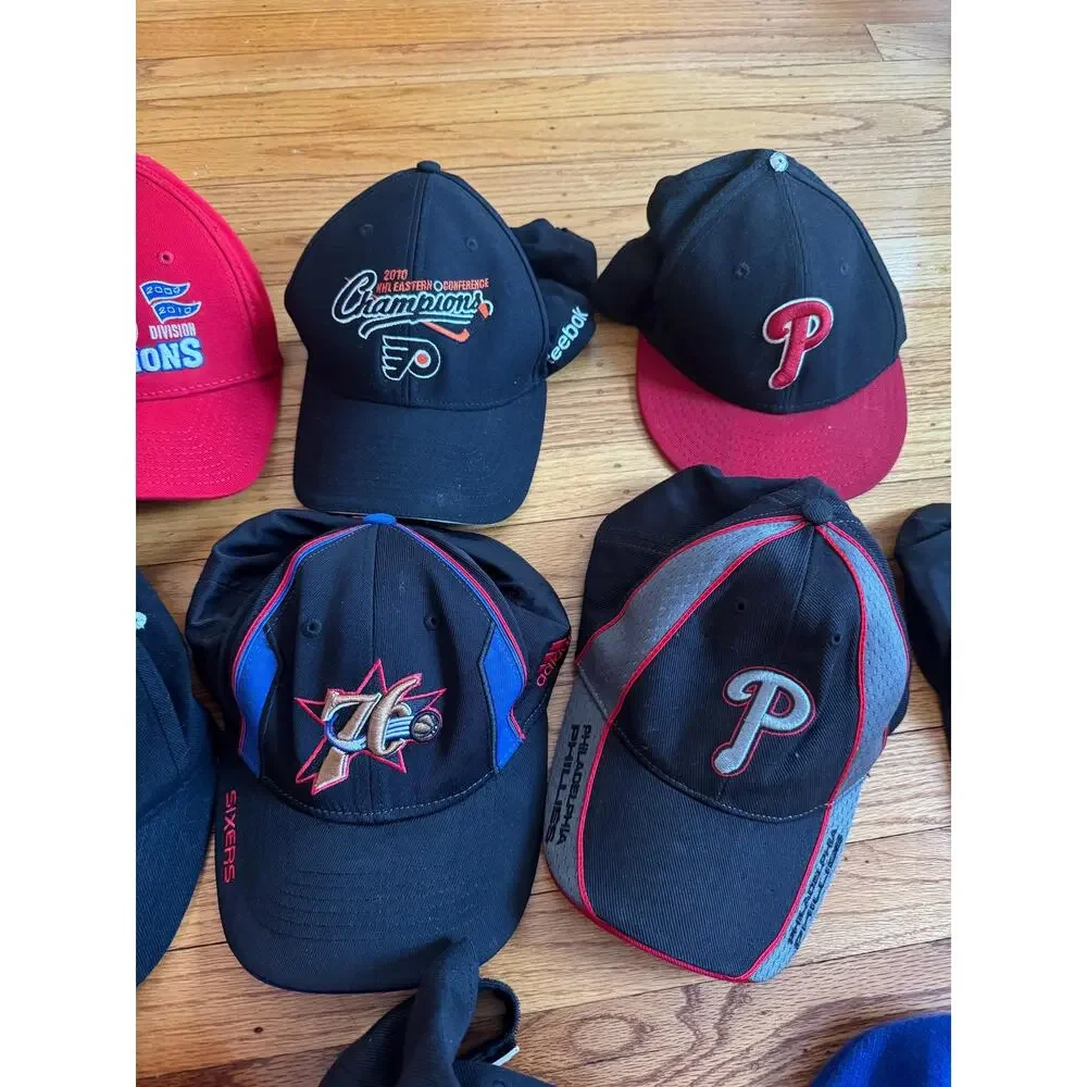 Philadelphia Phillies Flyers 76ers sixers Hats lot estate